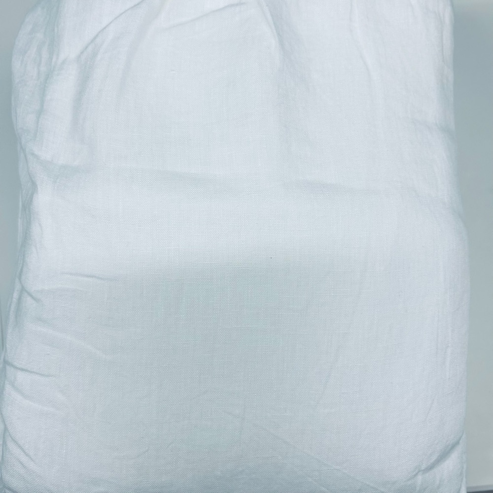 NWOT QUINCE European Linen Sheet Set King White 7206 - Picture 7 of 9